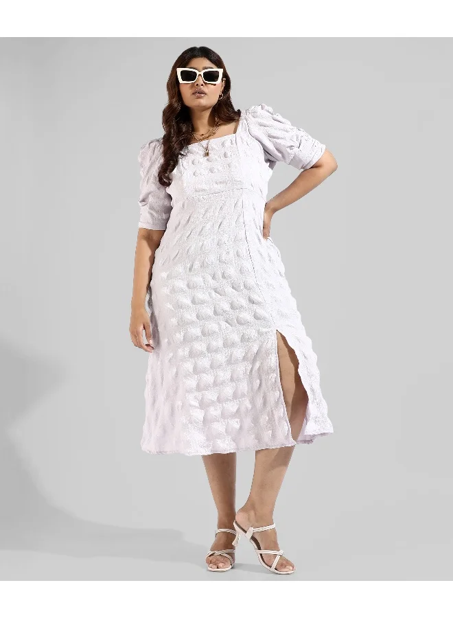 Instafab Plus Instafab Plus Women Solid Side Cut Design Stylish Casual Dresses