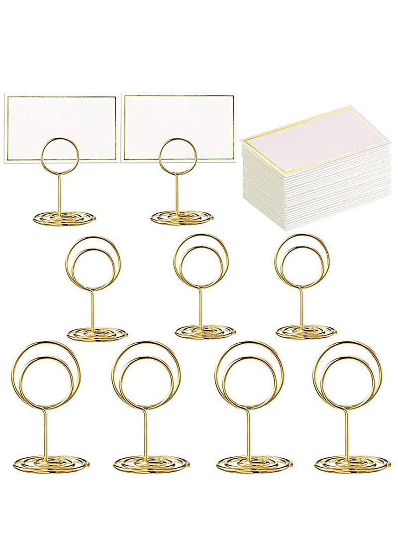 NIBEMINENT 24 pcs Place Card Holder Memo Clip Photo Table Number Gold Holder, Stand, Paper Menu Stand - Image 1