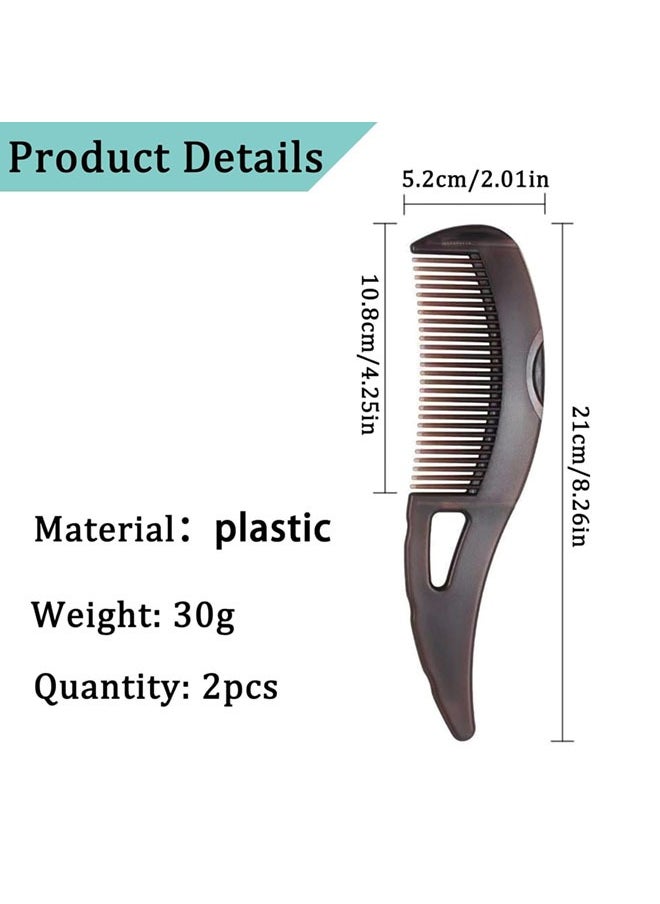 Generic - 2 PACK Dandruff Comb, Hollow Tooth Hairbrush for Scalp Massage Refreshing and Dandruff Dirt Removal, Reduce Scalp Itching Oil, Scalp Care Comb with Skin Scraping Handle for Women Men - Image 1