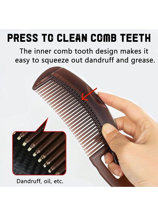 Generic - 2 PACK Dandruff Comb, Hollow Tooth Hairbrush for Scalp Massage Refreshing and Dandruff Dirt Removal, Reduce Scalp Itching Oil, Scalp Care Comb with Skin Scraping Handle for Women Men - Image 1