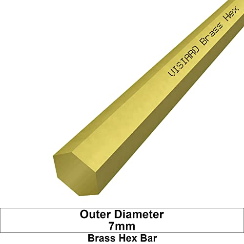 Visiaro Hard Brass Hex Bar, 1ft, Outer Dia 7 mm, Pack of 1 - Image 2