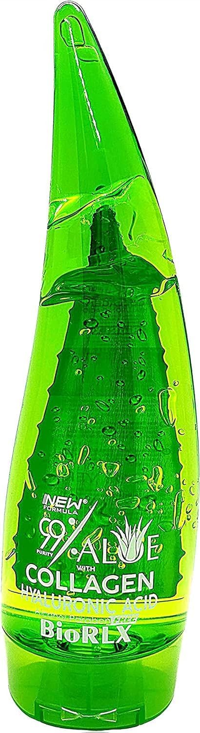99 Purity Aloe Vera Gel with Collagen and Hyarulonic Acid for Face Body and Hair 250 ml