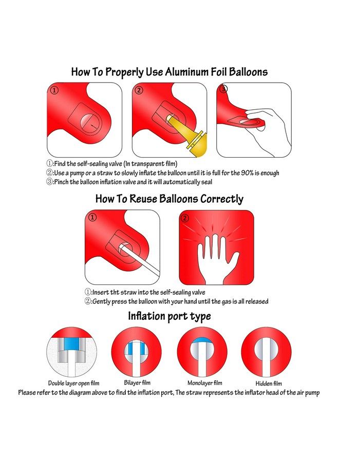 CHANGZHONG 40 Inch Red Large Numbers 09 Birthday Party Decorations Helium Foil Mylar Big Number Balloon Digital 6 - Image 4