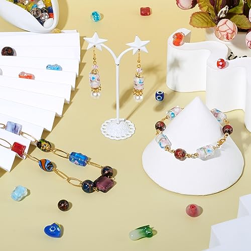 Craftdady 200 pcs Mixed Shapes & Colors Lampwork Glass Beads Loose Beads Fit Most Major Charm Bracelets, 4-20x4-20mm, Hole: 1-2.5mm - Image 3