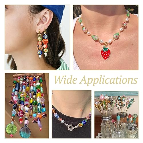 Craftdady 200 pcs Mixed Shapes & Colors Lampwork Glass Beads Loose Beads Fit Most Major Charm Bracelets, 4-20x4-20mm, Hole: 1-2.5mm - Image 4
