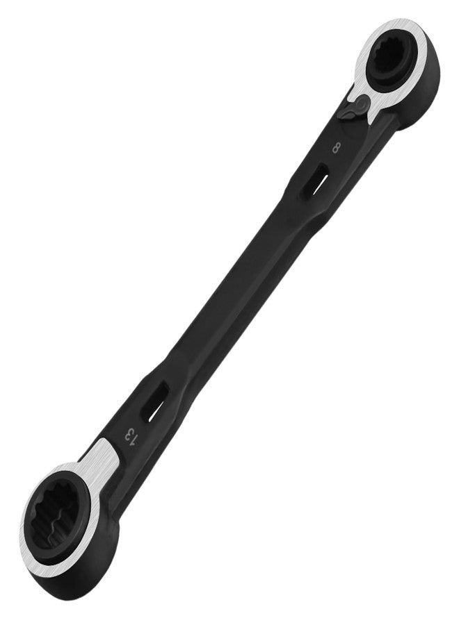 GOLD DEER 4-in-1 Reversible Ratcheting Box Wrench Set Metric 8mm 10mm 12mm 13mm Double Box End Wrench Set Ratchet Wrenchs,72-Tooth Ratcheting Gear,CR-V Steel - Image 1