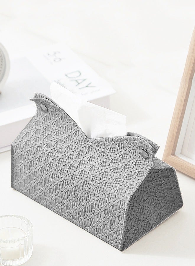 YUJA 2Pcs Modern Tissue Box, Decorative Paper Box, Napkin Holder, Tissue Box Dispenser Box for Facial Tissue, Napkins, Dryer Sheets, Facial Tissue Holder for Bathroom, Countertop, Kitchen, Bedroom Dresser and Office Room - Image 2