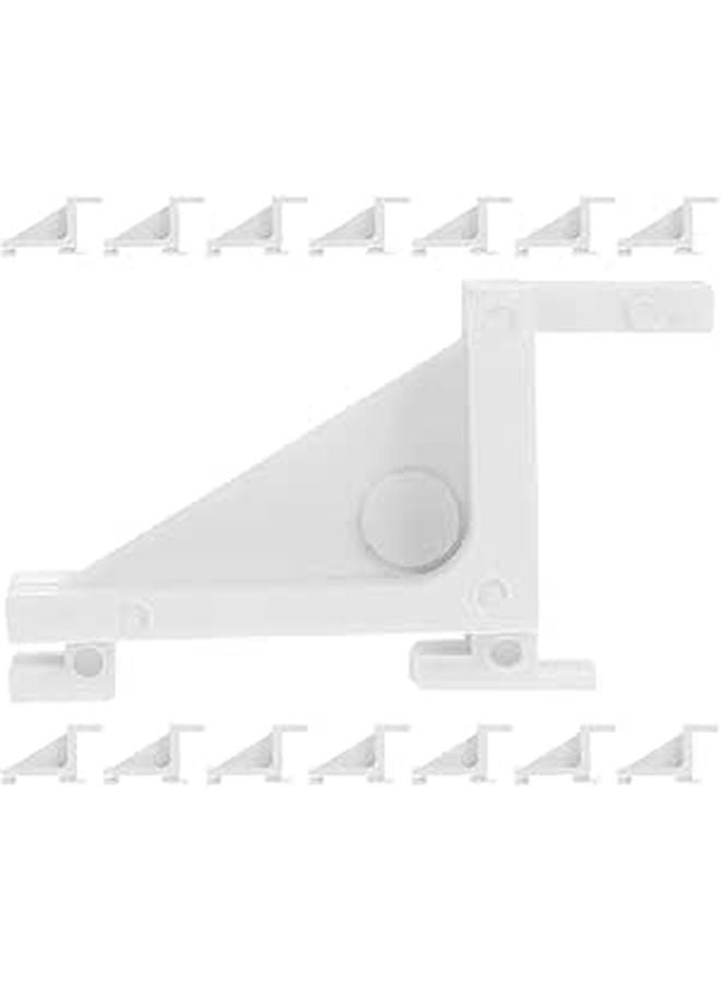 15pcs Plastic Refrigerator Shelf Clips Freezer Support Hooks Cooler Storage Organizer White - Image 1
