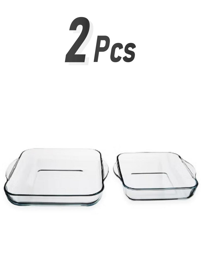 2-Piece Square Barbecue Tool Set, Clear  - Image 1