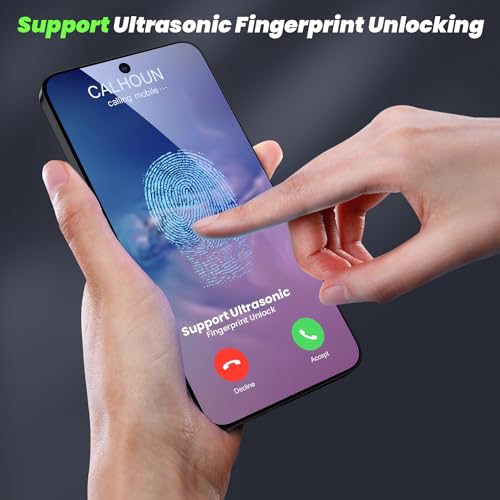 WSKEN for Samsung Galaxy S24 Plus/S24+ (6.7 Inch) Privacy Screen Protector Tempered Glass [24° Anti-Spy] [Zero Bubble] [Auto Dust-Remove] [Support Fingerprint Unlock] Anti Glare HD 9H - 2 Pack - Image 4