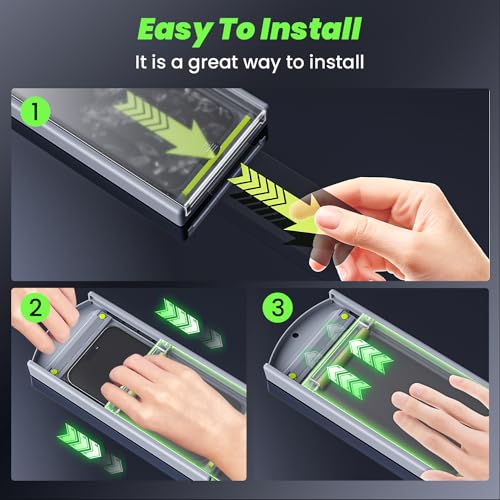 WSKEN for Samsung Galaxy S24 Plus/S24+ (6.7 Inch) Privacy Screen Protector Tempered Glass [24° Anti-Spy] [Zero Bubble] [Auto Dust-Remove] [Support Fingerprint Unlock] Anti Glare HD 9H - 2 Pack - Image 5