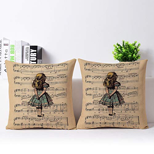 The Purple Tree Ethnic Printed Jute Cushion Covers (16X16 Inch, Pack Of 2) Cushion Covers, Jute Cushion Covers, Sofa Cushion Covers, Diwali Cushion Cover Lr244, 220 TC, Clear - Image 1
