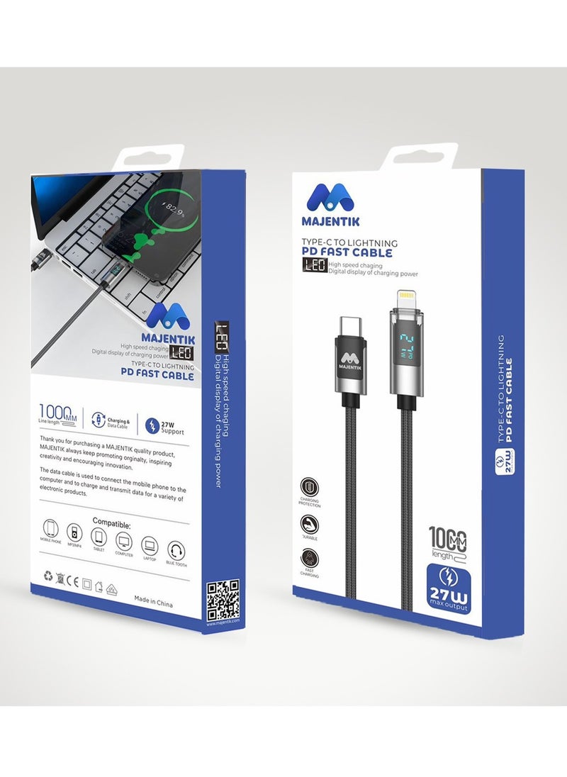 majentik - Majentik Power Bank MJ-16 30000MAh+Cable CL-002 Led Type-C To Lightning - Image 1