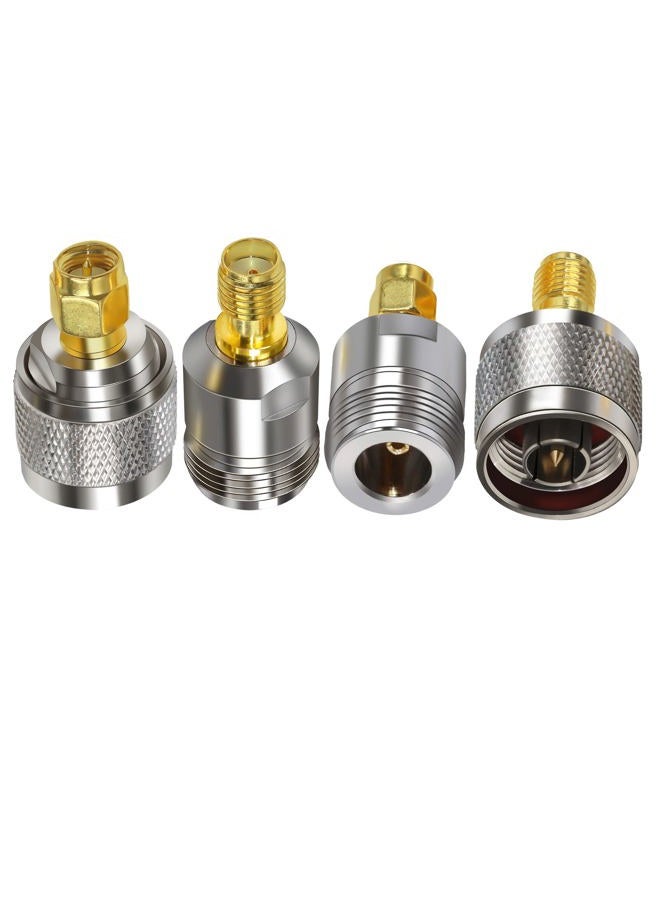 TUOLNK Coaxial Adapter Connection Kit SMA to N Connection Kit Cover N to SMA Antenna Router/Wi Fi Antenna/Signal Extension Cable 4G Antenna Adapter Kit 4 Type Set - Image 1