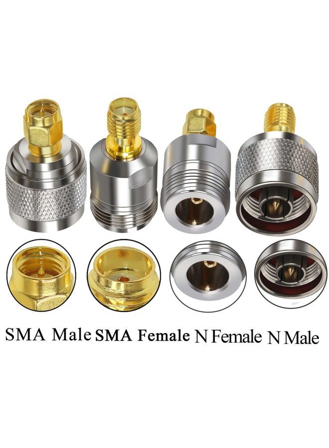 TUOLNK Coaxial Adapter Connection Kit SMA to N Connection Kit Cover N to SMA Antenna Router/Wi Fi Antenna/Signal Extension Cable 4G Antenna Adapter Kit 4 Type Set - Image 5
