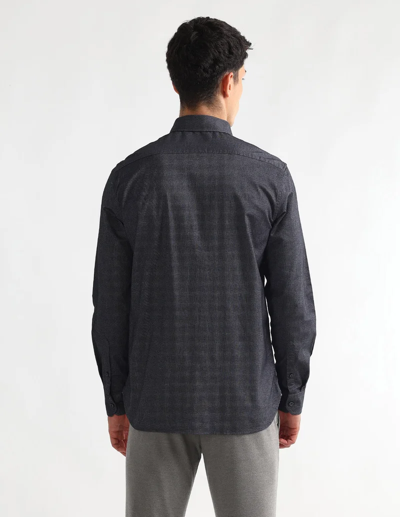 Arrow Dark Grey Oxford Slim Fit Shirt for Men | Best Price UAE