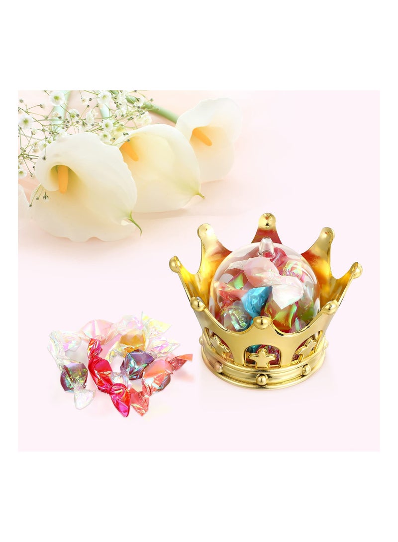 Zikra Gold Fillable Crown Candy Storage Boxes with Dome - 12PCS Decorative Crown Goblets for Baby Showers, Princess Birthday Parties, and Party Favors. Perfect for Celebrations! - Image 3
