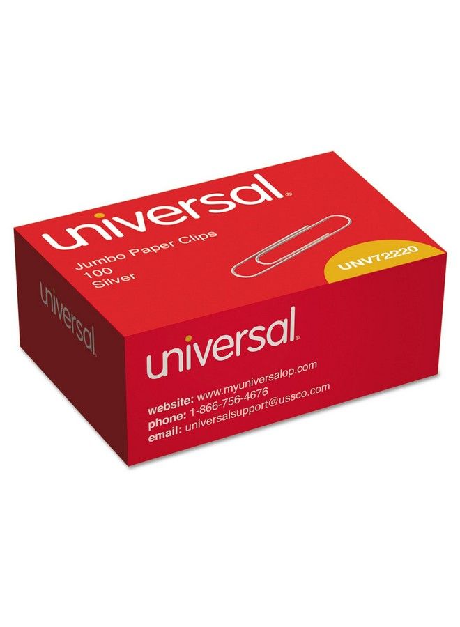UNIVERSAL 72220 Smooth Paper Clips Wire Jumbo Silver 1000 Pack - Image 3