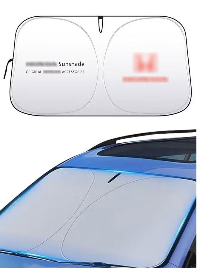 أوكيوز مظلة عاكسة للشمس للزجاج الأمامي للسيارة لتوفير أقصى قدر من الحماية بتصميم متداخل يناسب سيارات السيدان الصغيرة والهاتشباك - Image 1