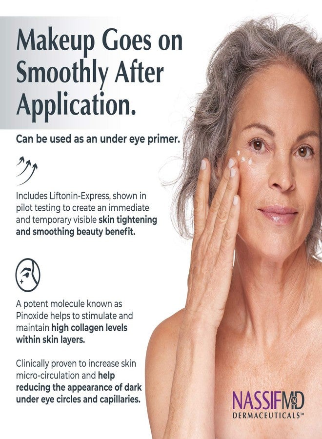 nassif md NassifMD Under Eye Smoother Firming Eye Cream, Anti Aging Eye Cream for Women, Under Eye Cream Dark Circles and Puffiness, Eye Serum Anti Aging Wrinkles - Image 2