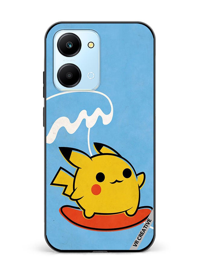 VR CREATIVE Protective Case Cover For Honor Play7T Pikachu Surfing 1  Design Multicolour - Image 1