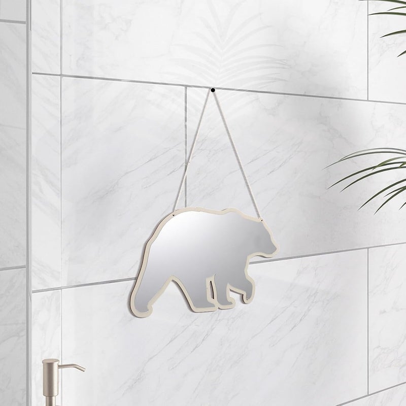 Vanity Mirror Acrylic Hanging Decorative Safety Mirror Cute Bear Design for ’ Bedroom and Bathroom Vanity Accessories - Image 5