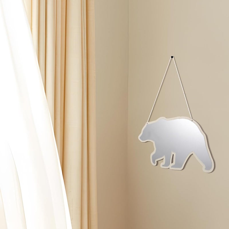 Vanity Mirror Acrylic Hanging Decorative Safety Mirror Cute Bear Design for ’ Bedroom and Bathroom Vanity Accessories - Image 4
