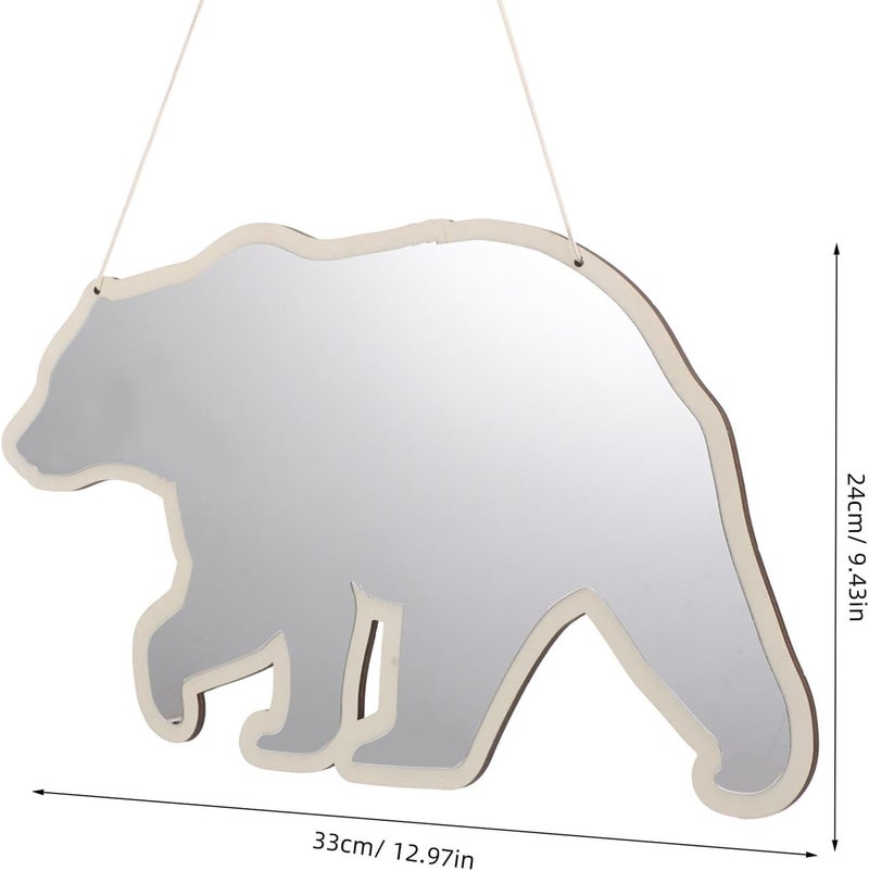 Vanity Mirror Acrylic Hanging Decorative Safety Mirror Cute Bear Design for ’ Bedroom and Bathroom Vanity Accessories - Image 2