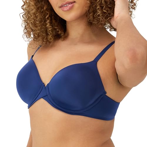 Maidenform womens One Fab Fit Modern Demi Lightly Padded Convertible Underwire T-shirt Dm7543 bras, Navy Eclipse, 38C US - Image 2