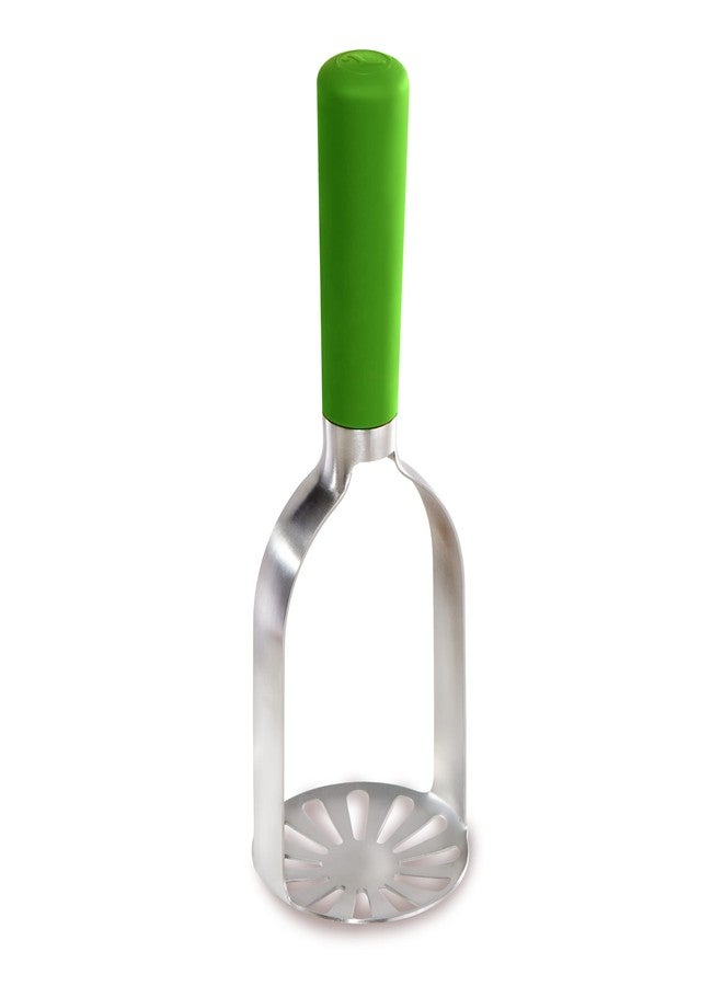 Loisa | Stainless Steel Masher | Kitchen Utensil for Potatoes, Plantains, Beans | Latin Kitchenware | Green Masher - Image 1