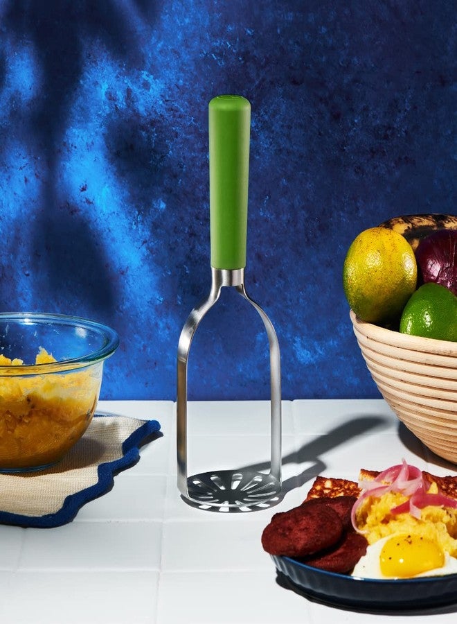 Loisa | Stainless Steel Masher | Kitchen Utensil for Potatoes, Plantains, Beans | Latin Kitchenware | Green Masher - Image 2