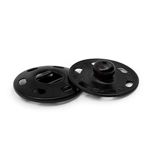 Dritz 80-21-1 Sew-On Snaps, Black, Size 10, 4-Count (Pack of 1) - Image 2