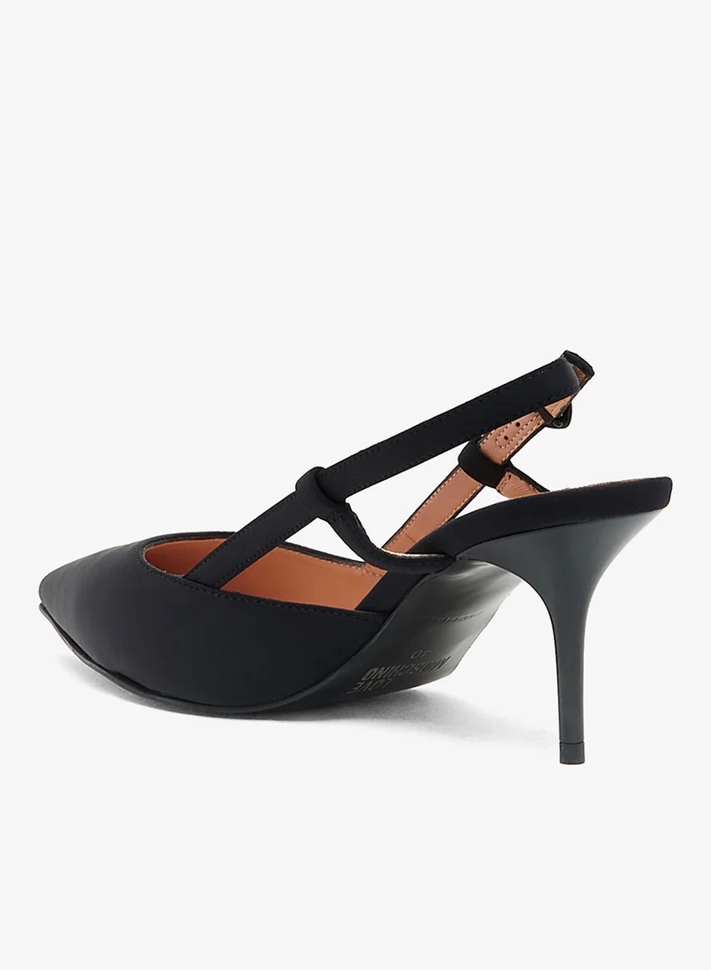 لوف موسكينو Pointed Toe Ankle Strap High Heel Pumps