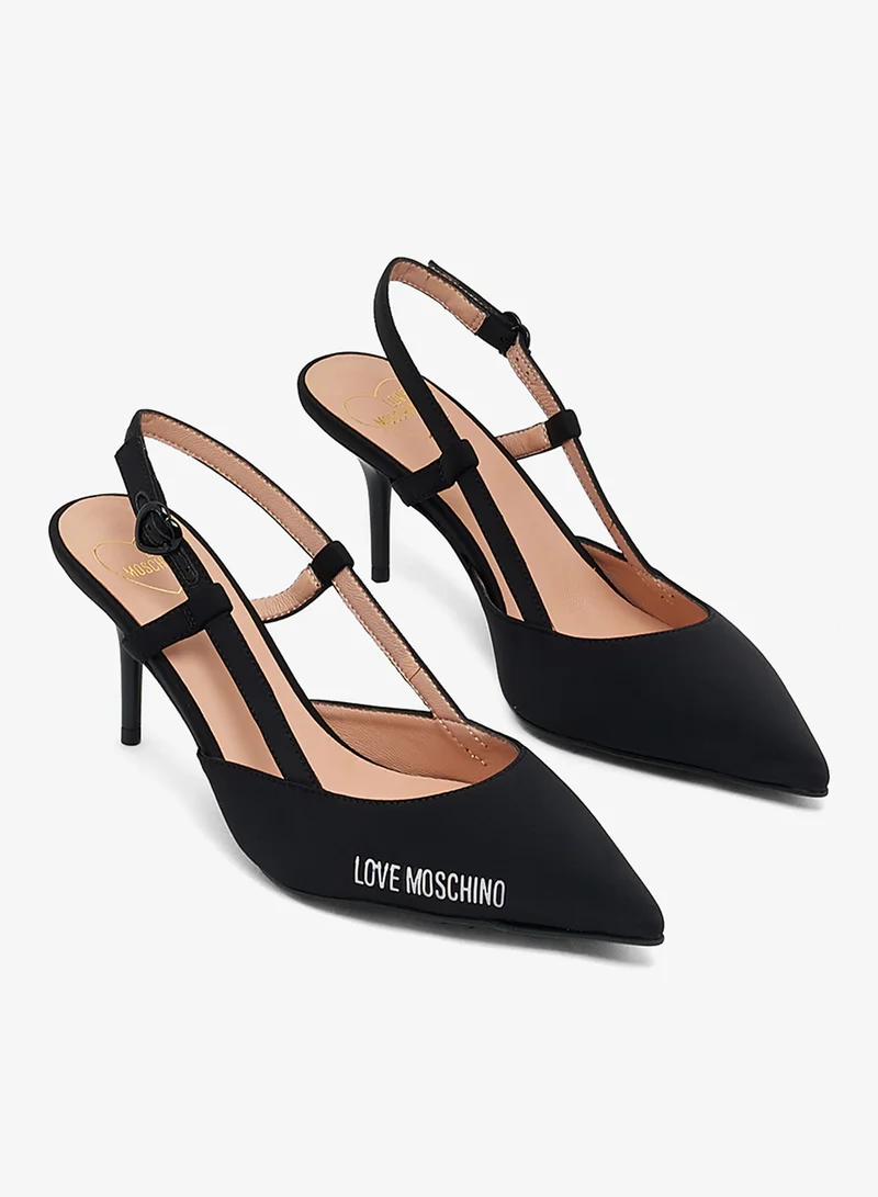لوف موسكينو Pointed Toe Ankle Strap High Heel Pumps