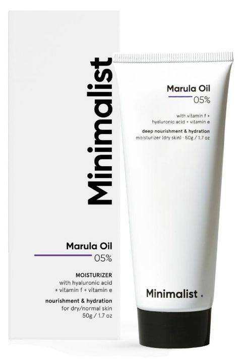 Marula Oil 5% Face Moisturizing Cream For Dry Skin With Hyaluronic Acid For Deep Nourishment And Hydration