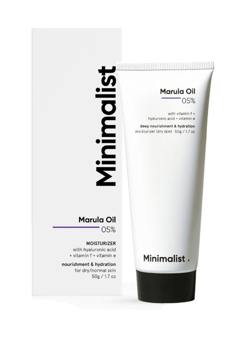 Marula Oil 5% Face Moisturizing Cream For Dry Skin With Hyaluronic Acid For Deep Nourishment And Hydration