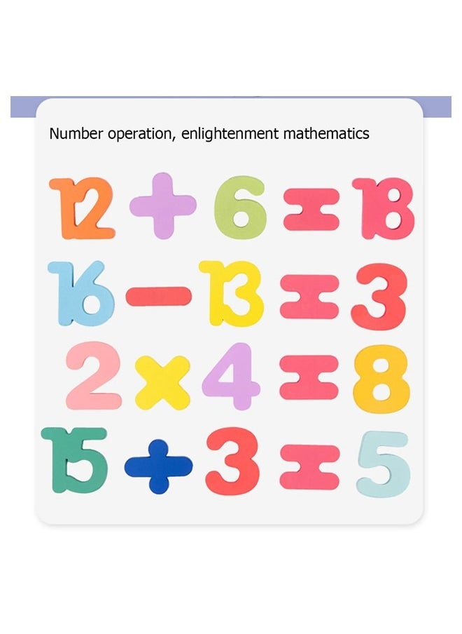 We Happy - 53 Pieces Wooden Learning Puzzle Toy for Toddlers A to Z Alphabet, 1 to 20 Counting Numbers Early Educational Boards - (Set of 2) - Image 1