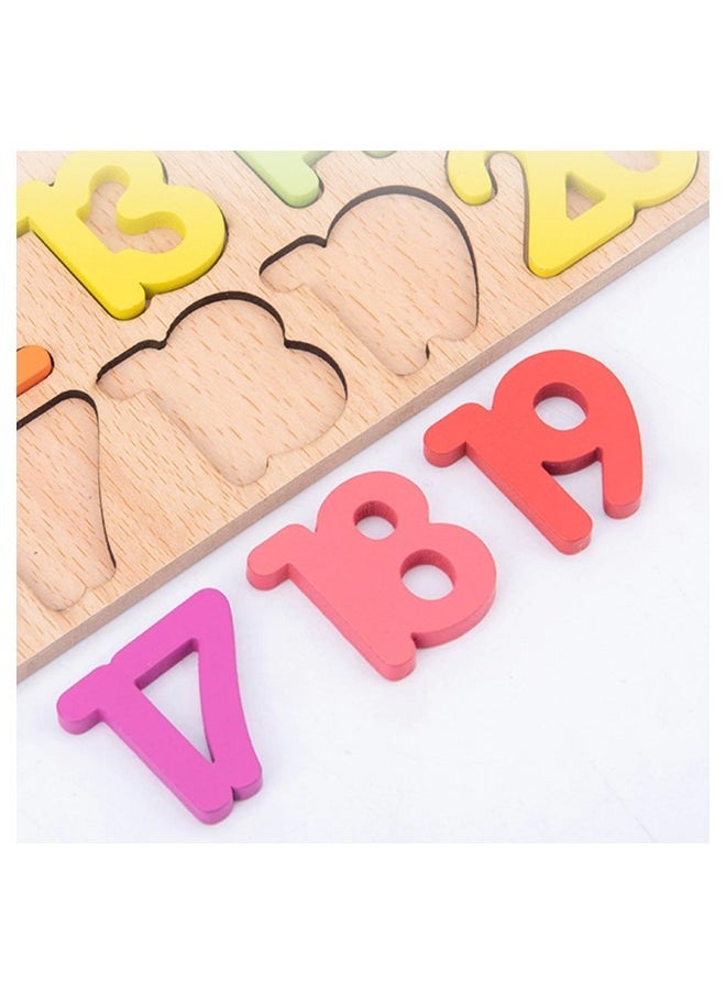 We Happy - 53 Pieces Wooden Learning Puzzle Toy for Toddlers A to Z Alphabet, 1 to 20 Counting Numbers Early Educational Boards - (Set of 2) - Image 1