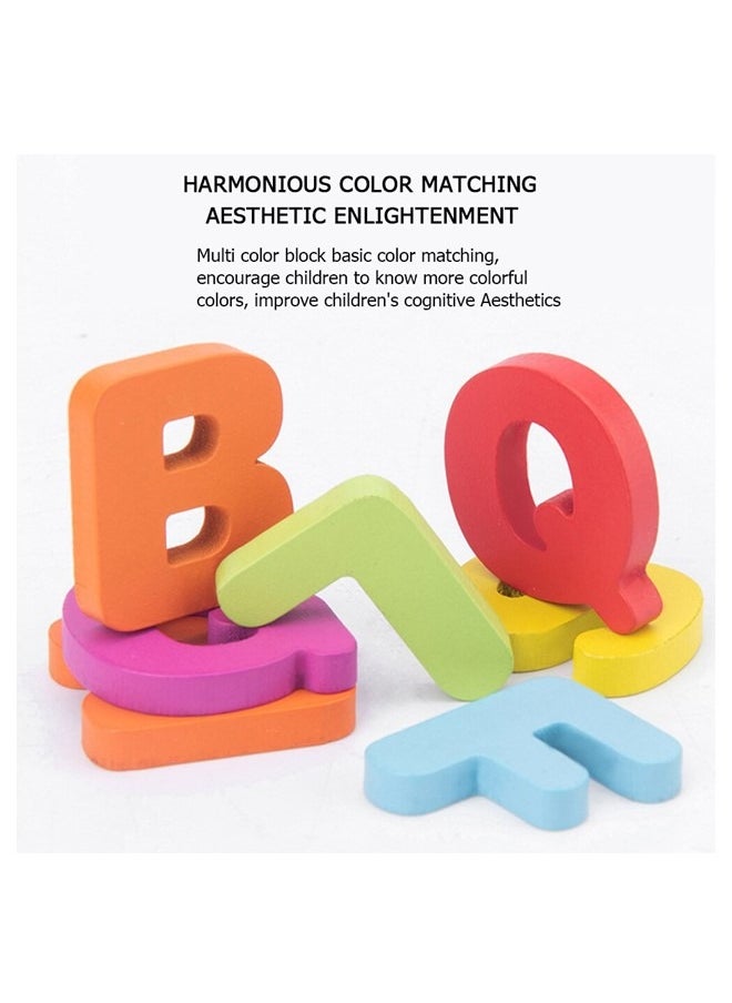 We Happy - 53 Pieces Wooden Learning Puzzle Toy for Toddlers A to Z Alphabet, 1 to 20 Counting Numbers Early Educational Boards - (Set of 2) - Image 1