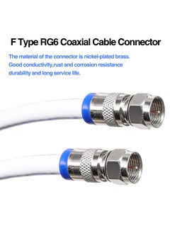 سانموجيد 6 عبوات موصل ضغط من نوع RG6 RG6 F + 9 قطع موصل موسع كابل محوري من النوع F، محول سلك محوري من النوع F لمحول الكابل المحوري من أنثى إلى أنثى لكابلات التلفزيون  - Image 5