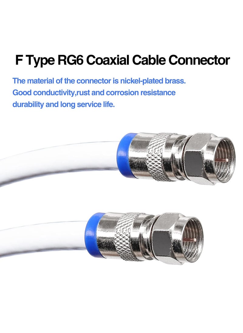 SANMUGEED - 6 Pack RG6 F Type Compression Connector + 9 Pcs Coaxial Cable Extender Connector, F-Type Coaxial Cable Coax Converter Wire Connector Adapter Female to Female for TV Cables - Image 1