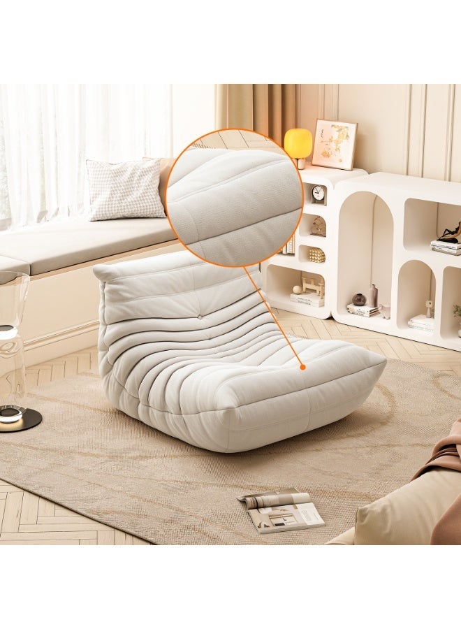 Castlery Single Floor Sofa with Ultra-Thick Back Support- High-Density Comfort Sponge & Soft Fabric - Multi-Functional Lazy Sofa for Small Rooms, Bedroom, and Living Room Home Furniture - Image 2