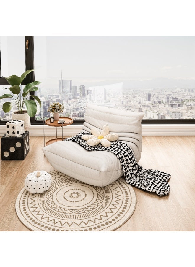 Castlery Single Floor Sofa with Ultra-Thick Back Support- High-Density Comfort Sponge & Soft Fabric - Multi-Functional Lazy Sofa for Small Rooms, Bedroom, and Living Room Home Furniture - Image 1