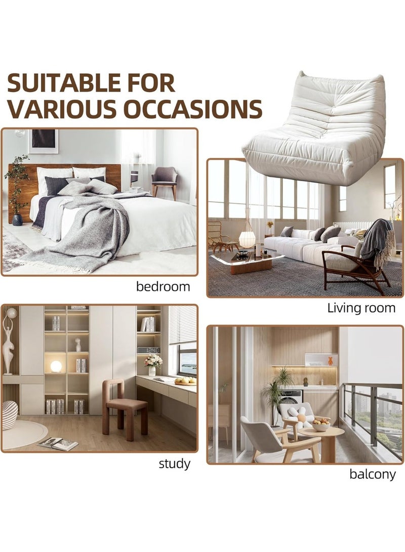 Castlery Single Floor Sofa with Ultra-Thick Back Support- High-Density Comfort Sponge & Soft Fabric - Multi-Functional Lazy Sofa for Small Rooms, Bedroom, and Living Room Home Furniture - Image 5