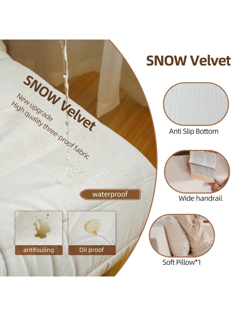 Castlery Single Floor Sofa with Ultra-Thick Back Support- High-Density Comfort Sponge & Soft Fabric - Multi-Functional Lazy Sofa for Small Rooms, Bedroom, and Living Room Home Furniture - Image 4