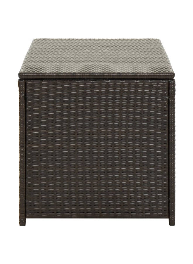 فيداكسل vidaXL صندوق تخزين للحديقة بولي روطان 100×50×50 سم بني - Image 4