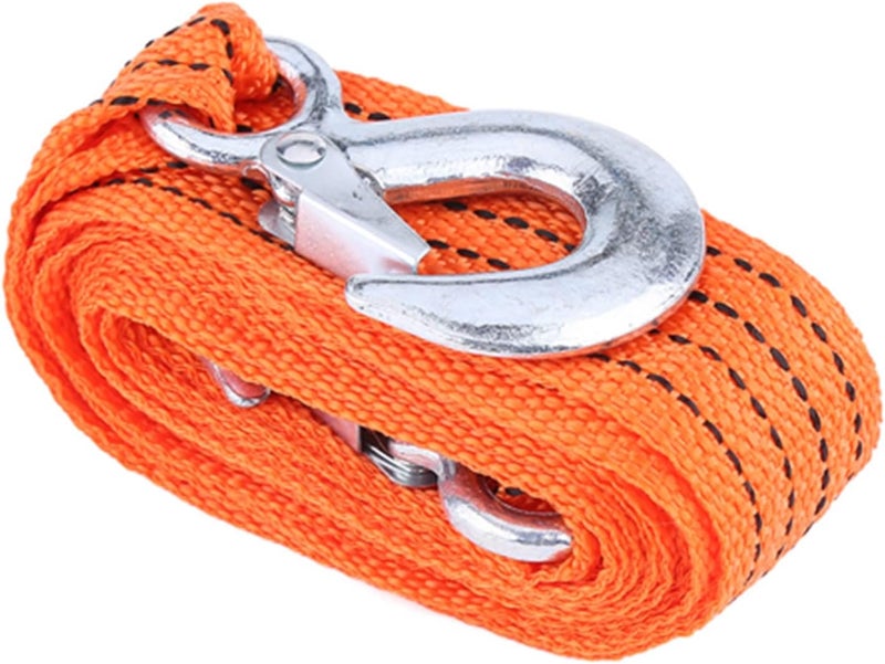 ZJchao Tow Rope with Hooks, Tow Strap Load 4 Meters 3 Ton Rope Cable Strap with Hooks Emergency Vehicle Tool - Image 1