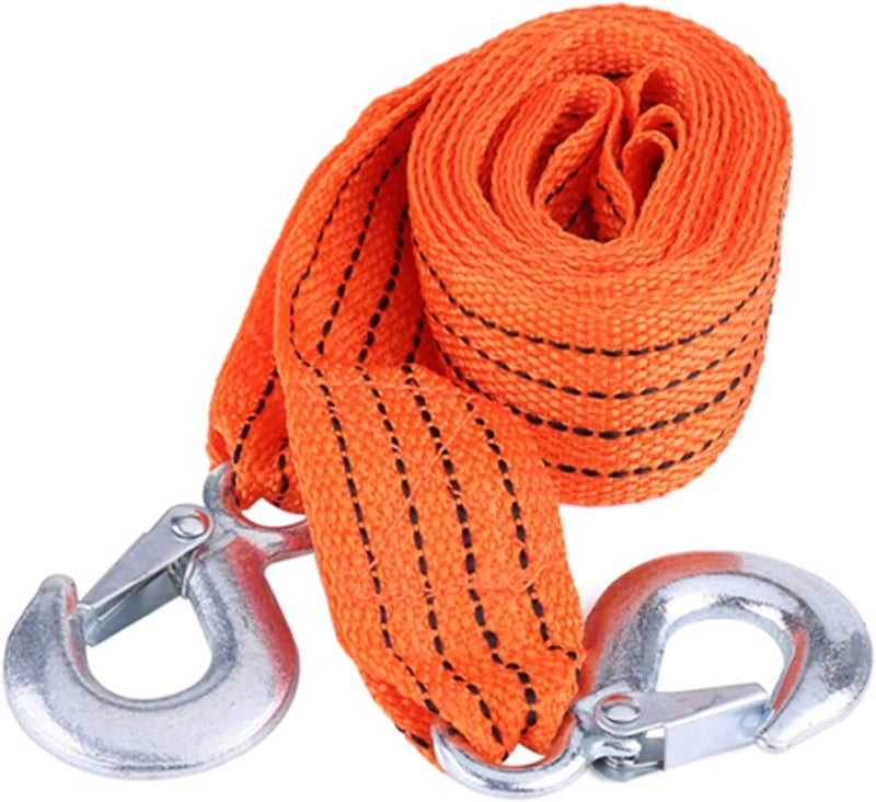 ZJchao Tow Rope with Hooks, Tow Strap Load 4 Meters 3 Ton Rope Cable Strap with Hooks Emergency Vehicle Tool - Image 2
