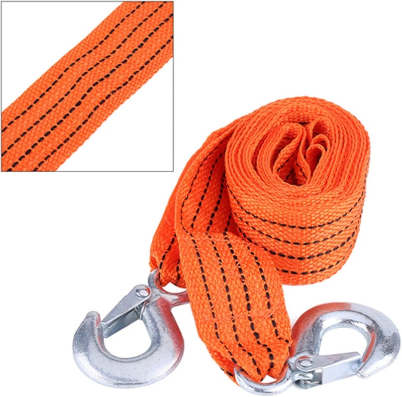 ZJchao Tow Rope with Hooks, Tow Strap Load 4 Meters 3 Ton Rope Cable Strap with Hooks Emergency Vehicle Tool - Image 4