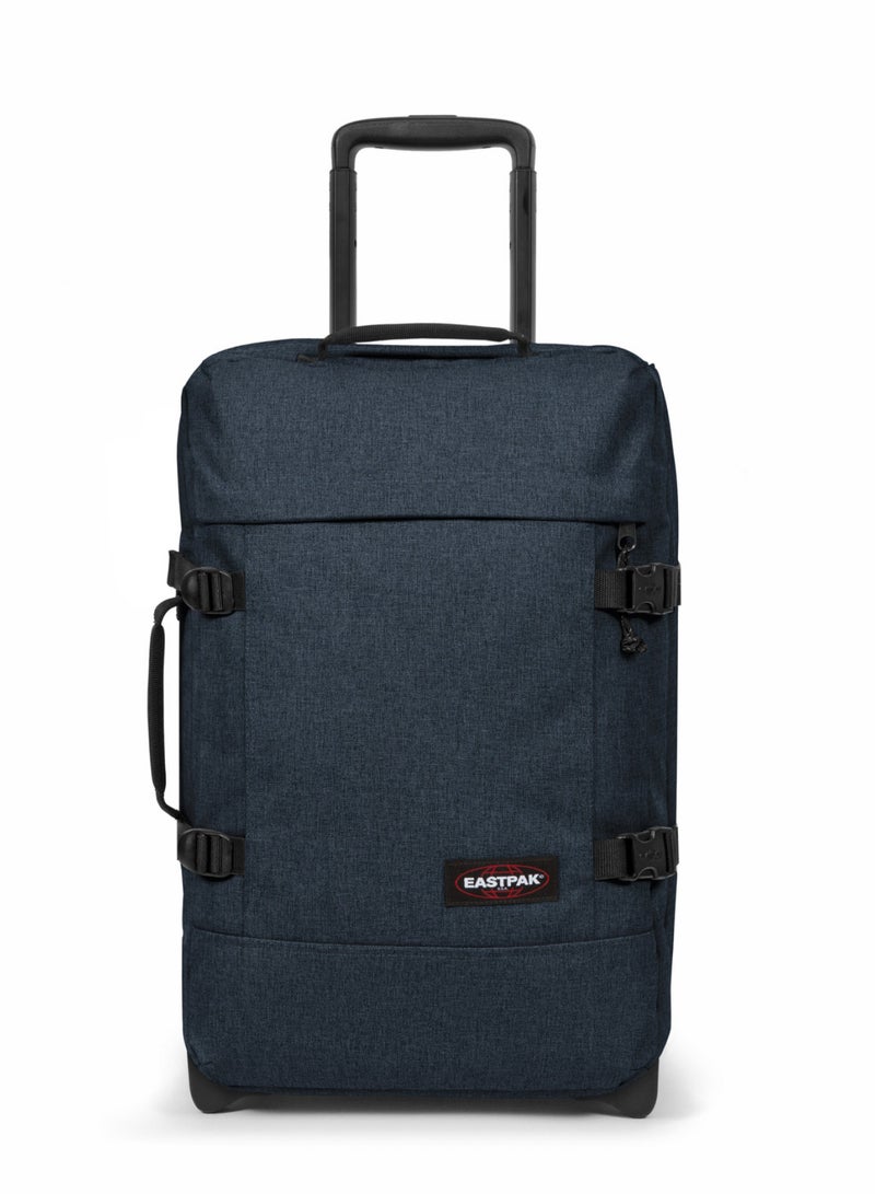 EASTPAK TRANVERZ S - Cabin size 2-wheel Travel Trolley With 2 Main Compartments and TSA lock, 2.41 kg, 42L - Small Blue Triple Denim - Image 1